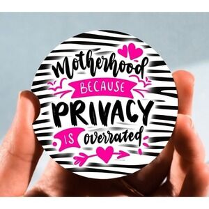 Set of 2 Car Coasters,‎ Privacy Is Overrated Car Coaster, Neoprene Car Coaster